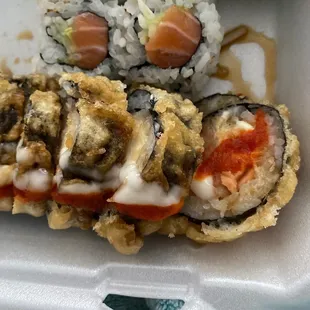 the inside of a styrofoam container