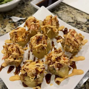 a plate of sushiya sushi