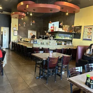 sushi and sashimi, interior