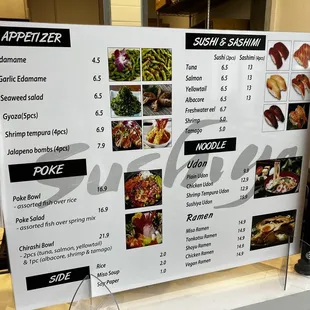 a menu for a japanese restaurant