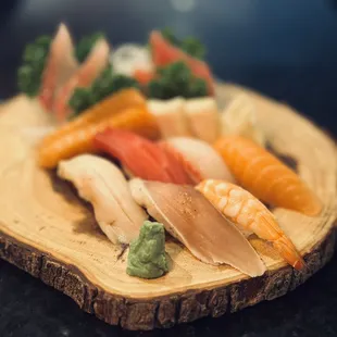sashimi, sushi, sushi and sashimi, food