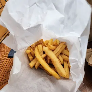 Fries in a sack