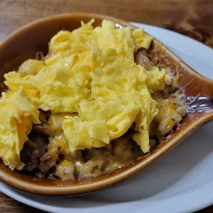 Sausage and Onions 49er Gold Pan w/ Scrambled Eggs