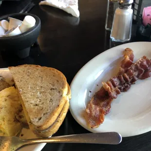 Side of bacon less one piece