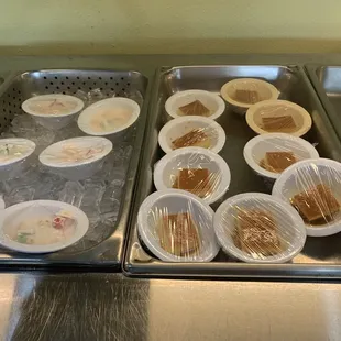 a variety of food items