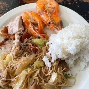 Pancit, lechon, shrimp!