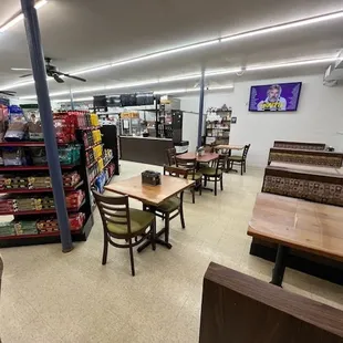 the inside of the restaurant