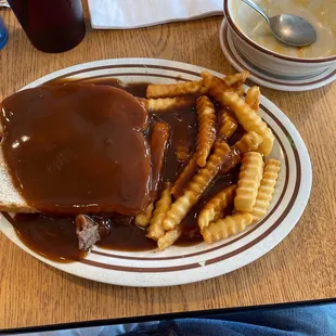 Roast beef sandwich and fries