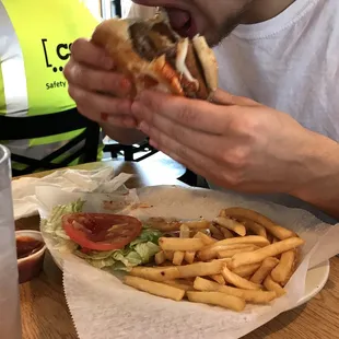 Italian burger, he loved it!