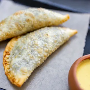 Empanada de Carne ($15) Beef, Huancaína Sauce