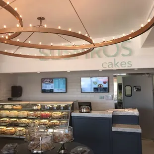 the interior of a bakery