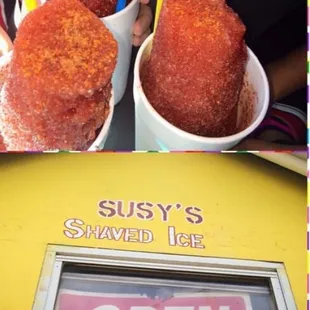 two cups of doughnuts