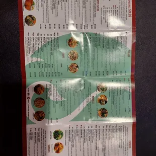 the menu