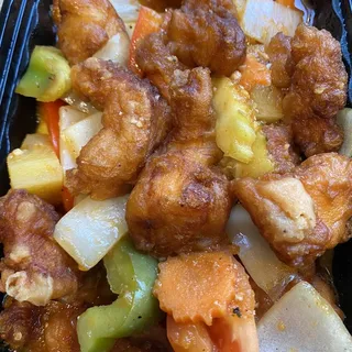 56. Sweet and Sour with Deep-Fried Chicken