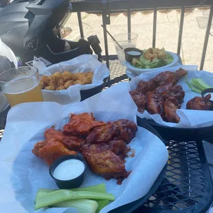 Wings and drinks