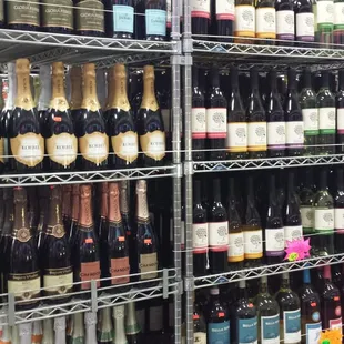 a large selection of wines