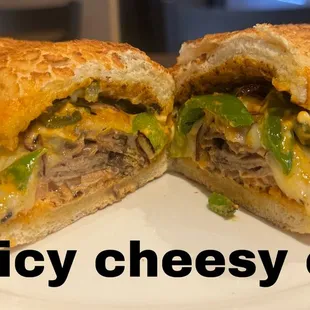 spicy cheesy cow sandwich