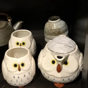 Owl tea set made from Japan for holiday gift