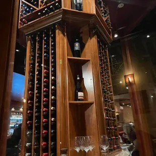 Wine storage in the middle of the restaurant! So cool!