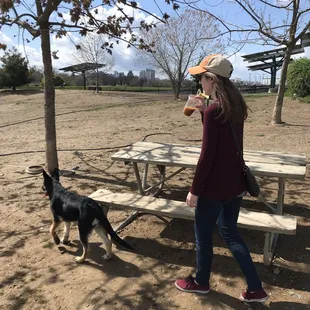 Benches to sit and drink a cold brew
