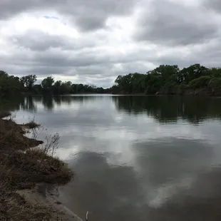 The view of the river next to the dog park