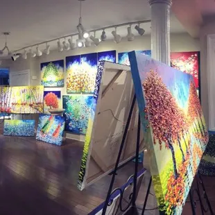 Original acrylic paintings by artist Isabelle Dupuy