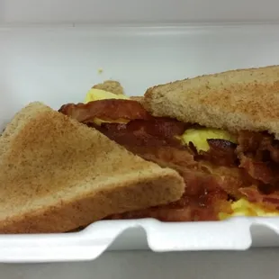 Needed this with extra bacon this morning.  Didn't even care it was almost $6.00