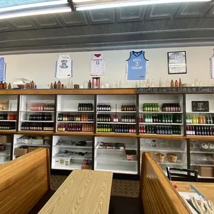 a wide view of the store