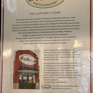 information about the store