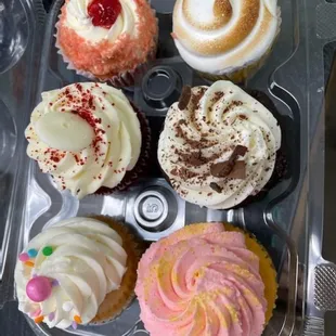 A cupcake flight of some of the cupcakes we offer!