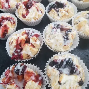 Turnover cups  - Cherry cheese and Blueberry cheese!