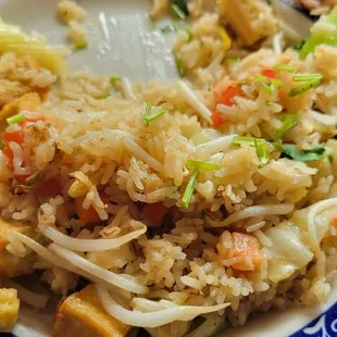 a plate of fried rice