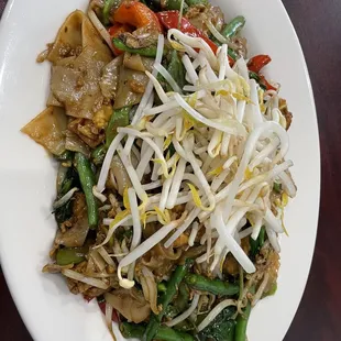 Drunken Noodles with tofu