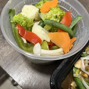 Steamed vegetables