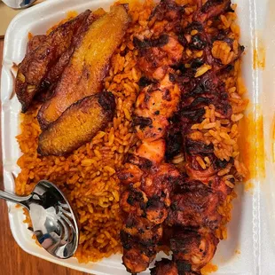 Jollof Rice, Chicken Suya