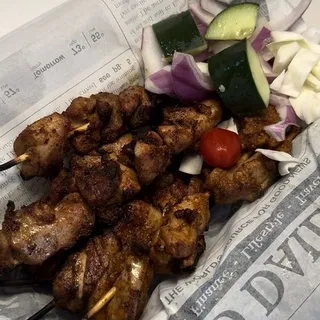 2. Two Skewers of Chicken Suya