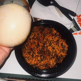 Egusi and spinach