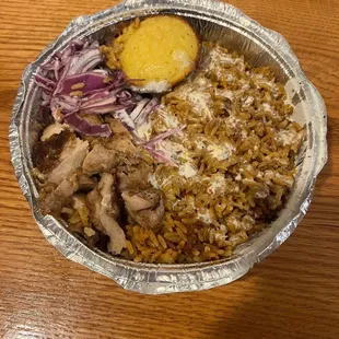 Chicken Suya Bowl with Cornbread (Extra Side)