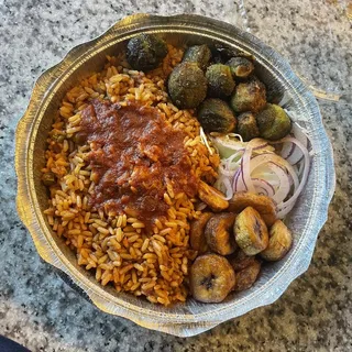 Roasted Brussel Sprout Suya Bowl