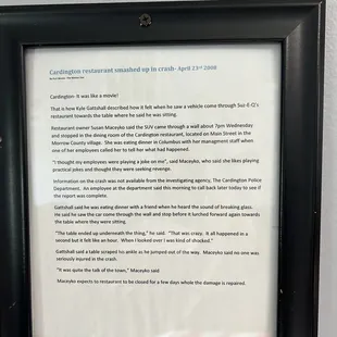 a notice of the sign