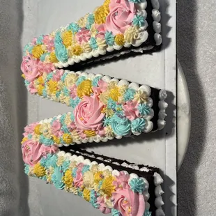 Chocolate letter M cake