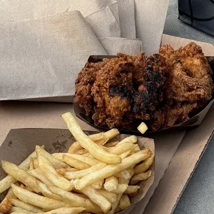 Chicken tenders and fries