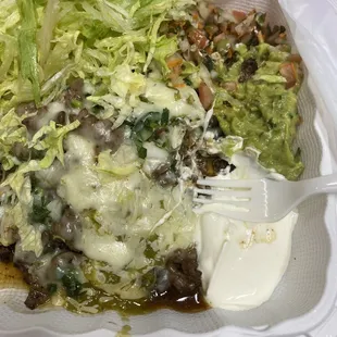 Lunch - I wanted a burrito- but doing keto, no wrap, no rice nor beans and added lettuce! This is a super burrito! So yummy