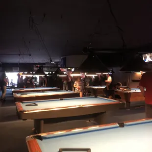 Lots of pool tables.