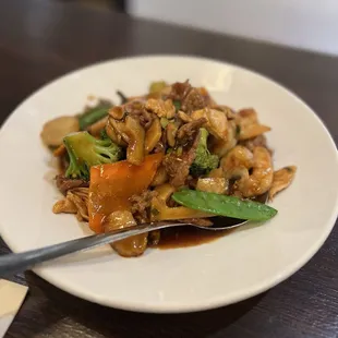 a plate of food on a table