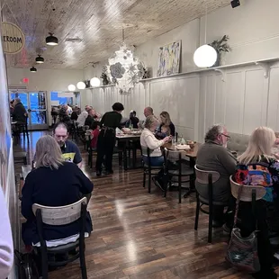 people eating in a restaurant