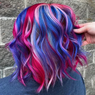 I absolutely LOVE doing vibrant haircolor of all kinds!