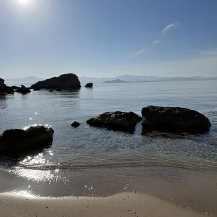 One of the nearby stunning beaches where we swam.