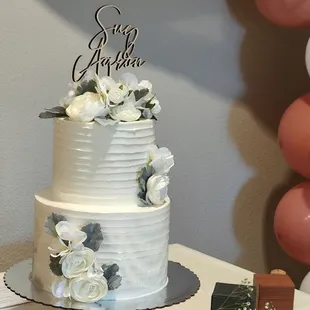 Two tier custom cake