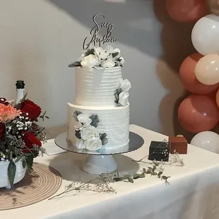 Two tier custom cake